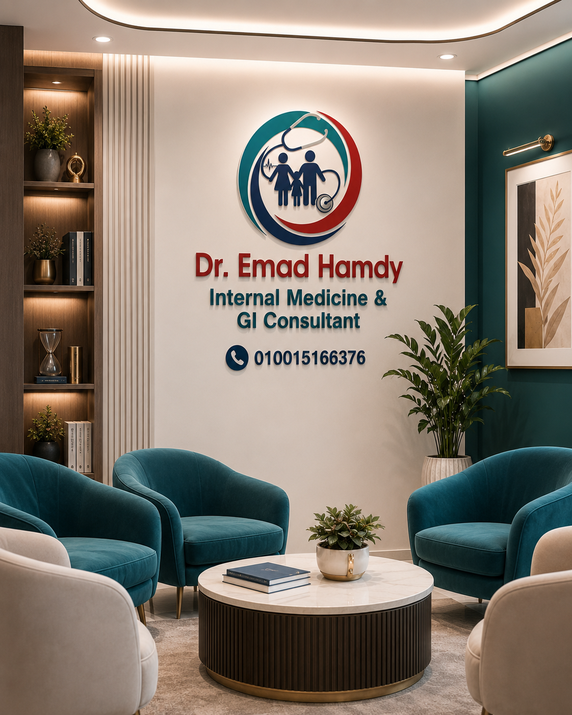 Modern clinic waiting room